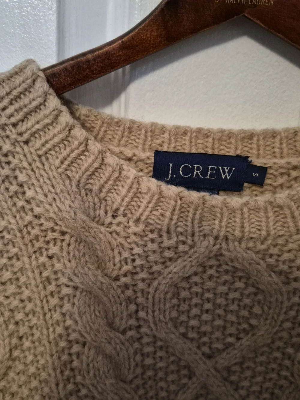 J. Crew Fisherman Knit 100% Wool Sweater Size S - Picture 2 of 4